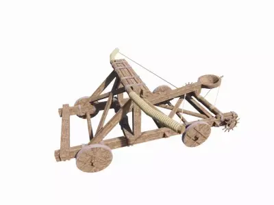 Medieval Catapult 3D model