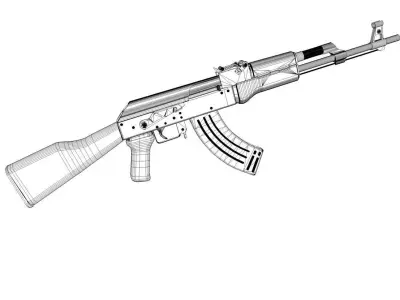 AK47 Assault Rifle 3D model buy