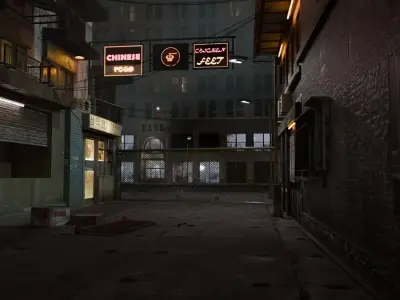 Dark Town Free 3D model
