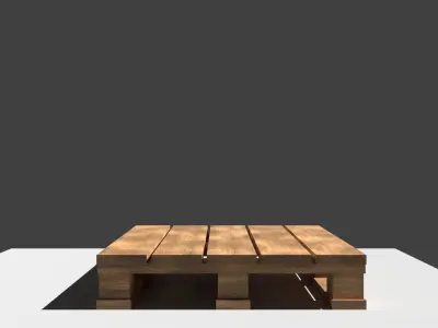 Palette piece of wood 3D model