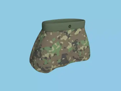Camouflage Female Skirt - Character Fashion Design Low-poly 3D model