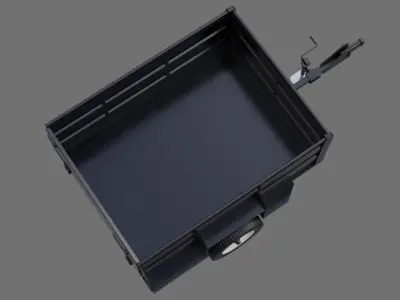 Utility Trailer 1A Low-poly 3D model