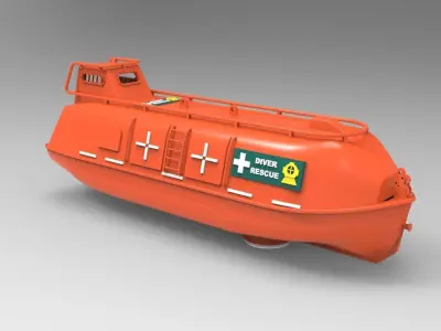 Diver lifeboat type D 3D print model