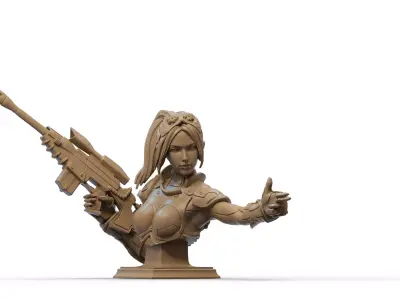 NOVA- STARCRAFT Bust 3D Print 3D print model