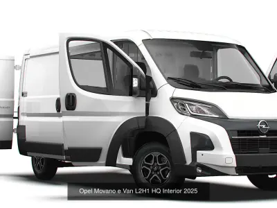 Stellantis Electric Panel  Van HQ Interior L2H1 2025  3D Model Pack