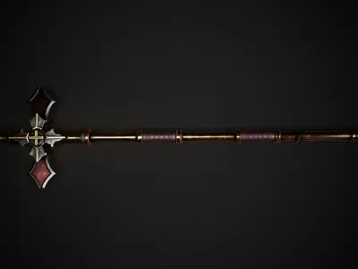 Divinity - Inquisitor Staff Low-poly 3D model