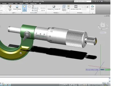 micrometer dwg file Free 3D model