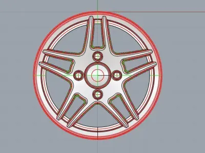 wheel gold 3D model