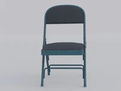 Steel Chair Low-poly 3D model