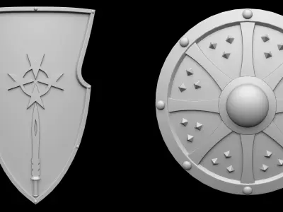 Shield Base Mesh Vol 2 Low-poly 3D model