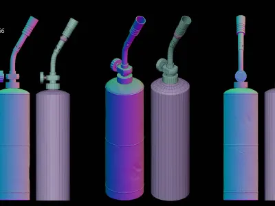 Propane Torch PBR Low-poly 3D model