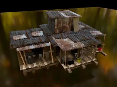 Third world house 3D 3D model