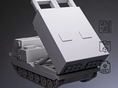 M270 MLRS Rocket System RoZ 3D print model