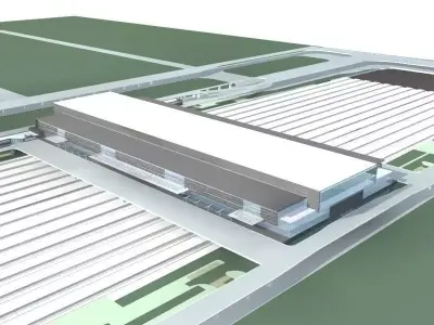 Station Building 3D model 13