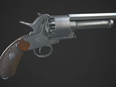 LeMat Revolver Low-poly 3D model