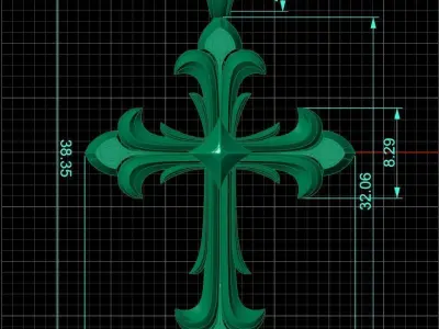 Ornamnet Cross 3D print model