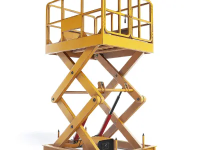 Scissor Freight Lift I 3D model