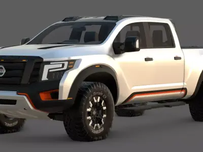 2016 Nissan Titan Warrior Concept 3D Model  The  Off-Road Beast Low-poly 3D model