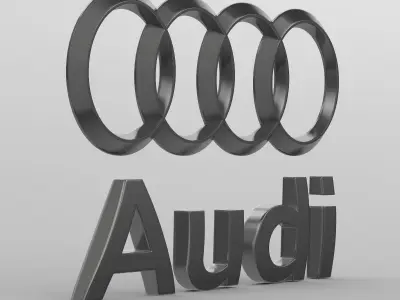 audi logo  3D model