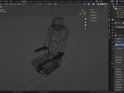 Bus seat 3D model