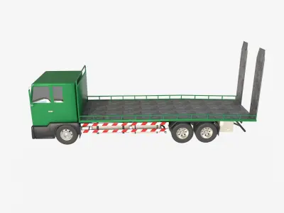 platform truck Low-poly 3D model