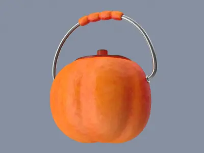 Jack-o-Lantern Toothgap Bucket 3D model