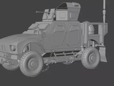Osh-Kosh MATV Low-poly 3D model