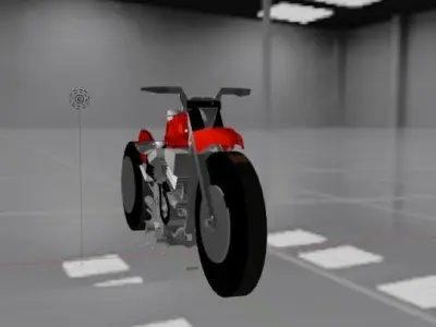 Bike 3d model with hdr image Low-poly 3D model