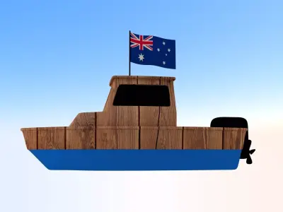 Australian Fishing Boat 3D model