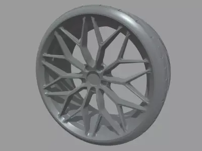 Wheel 05 Low-poly 3D model