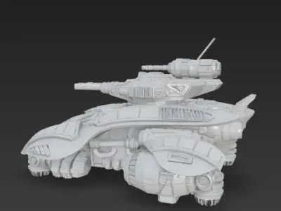 3D Printable Iron Oath Spearhead  Heavy Hover Tank 3D model