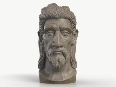 Old Man Bust 1 3D model