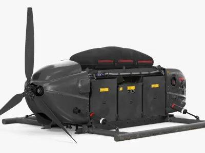 Military Aerial Delivery Vehicle Rigged for Maya 