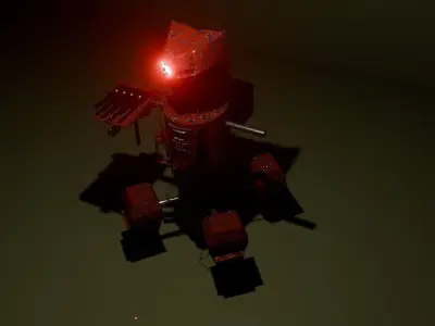 Robot machine Low-poly 3D model purchase