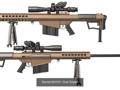 sniper rifles 3D Model Pack
