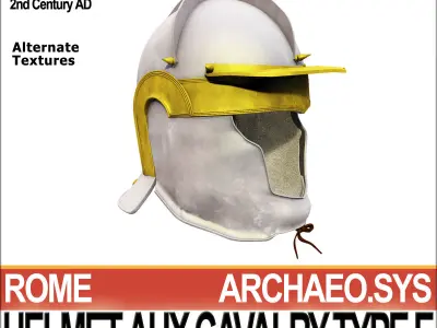 Roman Auxiliary Cavalry Helmet Type E 3D model