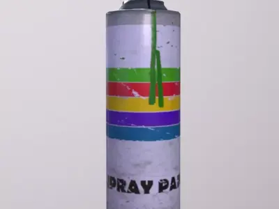 SprayCan Low-poly 3D model