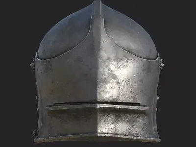 Medieval Helm Armor Low Poly PBR Low-poly 3D model