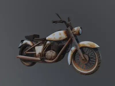 motorcycle wreck 3D model