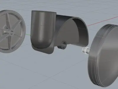 Task Chair Wheel 3D model