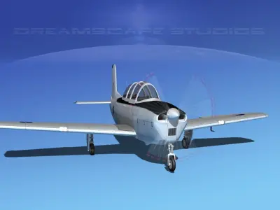 Beechcraft T-34 Mentor Chile 3D model