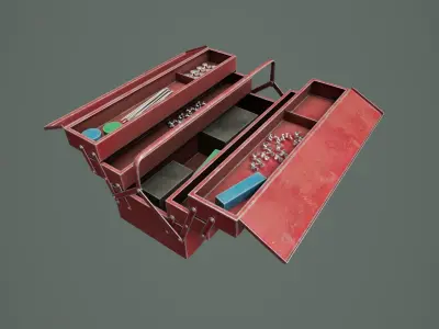 Tool Box 02 Low-poly 3D model