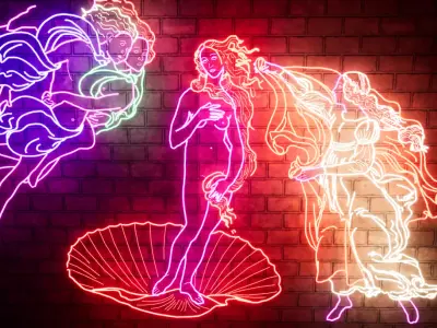 The birth of Venus in Neon Free 3D model