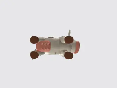 Cartoon cow 3D model purchase