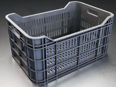 Plastic Storage Crate 3D Model Low-poly 3D model