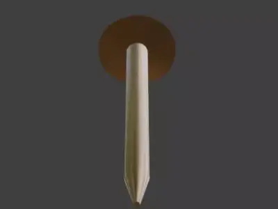 Simple Nail Brass Free 3D model