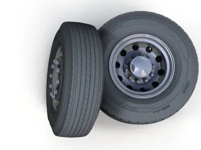 Heavy Truck highpoly wheels 3D model