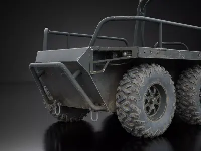 Ratel H UGV Game Ready Low-poly 3D model