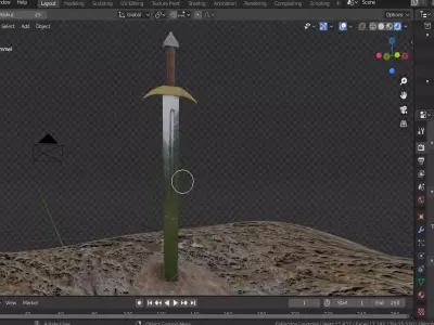 Excalibur sword 3D model
