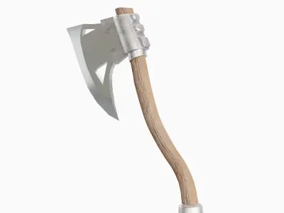 Fantasy Medieval Axe Low-poly 3D model